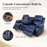 Chaise de canapé moderne 1 + 2 + 3 sièges électrique manuel en cuir inclinable porte-gobelet extensible bureau à domicile hôtel utilisation confortable à bascule