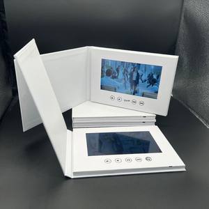 <span class=keywords><strong>Carte</strong></span> de vœux musicale vidéo 7 pouces avec lecture vidéo HD en option, grande mémoire 256 Mo, déclencheur magnétique, lecture en boucle, pour entreprise - Product Image 3