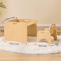 Ensemble de chaises de table en bois moderne réglable en hauteur pour les tout-petits Table de sevrage pour enfants de 1 à 3 ans Bureau à usage préscolaire à domicile