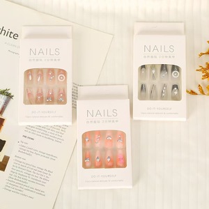 Autocollants pour ongles, 12 pièces, auto-adhésifs, forme ronde, longueur moyenne, pour usage général - Product Image 5