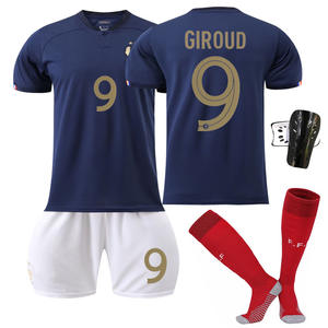 2223 Summer Eco-Friendly France Home for No. Ensemble de maillots 10 <span class=keywords><strong>Mbappe</strong></span> 19 Benzema 11 Dembele 9 Giroux - Product Image 3