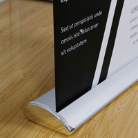 Support de bannière enroulable double face léger et portable avec cadre en aluminium de taille personnalisée 80x200cm pour table