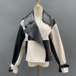 Nouvelle veste en cuir de printemps et d'automne pour femme, veste en cuir courte de Style coréen, <span class=keywords><strong>grande</strong></span> <span class=keywords><strong>taille</strong></span>, 2023 - Product Image 3