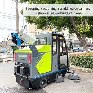 New Design Supnuo SBN-2000AC plastic carpet floor crumb brushes floor sweeper fully enclosed cab fog cannon for sale