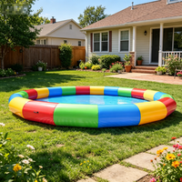 Bunter PVC-Aufblaspool Aufblasbarer Schwimmpool Gartenpool Familienpool Sommerschwimmsaison Wasserspiel