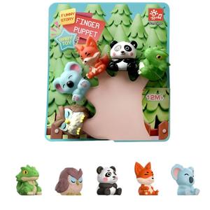 सीमा पार बच्चों के खिलौने मजेदार इंटरैक्टिव प्लास्टिक विनाइल फार्म पशु फिंगर गुड़िया सेट रंग बॉक्स पैकेजिंग 7-14 थोक - Product Image 5