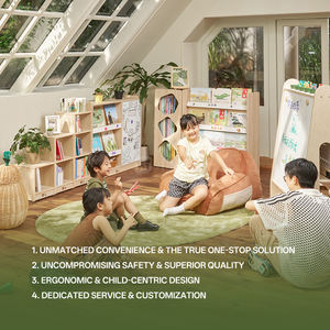 Ensemble de canapés en bois écologiques et durables Hikeylove avec des caractéristiques de sécurité pour les espaces de détente des crèches et des jardins d'enfants - Product Image 2