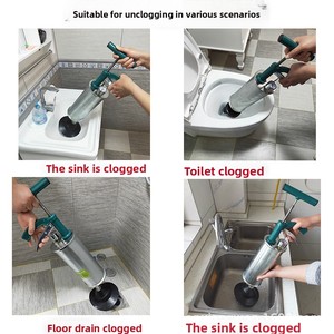 Desatascador de Alta Presión Todo en Uno para Desagües de Suelo, Inodoros y Tuberías, Desatascador de Alcantarillado de Acción Rápida - Product Image 2