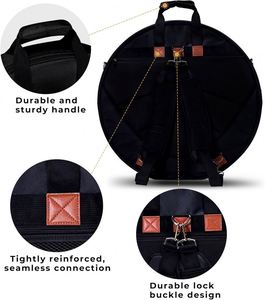Free sample Cymbal <b>Bag</b> With Wheel, Double Layer 22'' - 24" Cymbal Case with 6mm Big <b>Dividers</b> and Pull Handle - Product Image 2