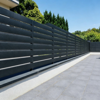 Clôture de sécurité en aluminium thermolaqué de haute qualité avec persiennes verticales et lames horizontales pour jardins et maisons en Australie, installation DIY