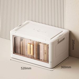 Wholesale Rectangle Injection Household Double Door <b>Folding</b> <b>Storage</b> <b>Box</b> Plastic Foldable Clothes Organizer Stackable Toy - Product Image 1