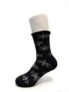 <span class=keywords><strong>Chaussettes</strong></span> tricotées personnalisées <span class=keywords><strong>pour</strong></span> femme, en mélange de coton respirant, épaisses et <span class=keywords><strong>chaudes</strong></span>, entièrement en tissu éponge, <span class=keywords><strong>pour</strong></span> usage quotidien en intérieur - Product Image 5