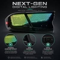 Feu arrière numérique à LED séquentiel avec animation RGB pour Honda Accord 10e génération 2018 2019, boîtier fumé