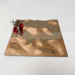 Panel de Pared de Lámina de Acero Inoxidable con Diseño Corrugado de Ondas de Agua para Decoración Artística del Hogar, Servicios de Doblado y Corte - Product Image 5