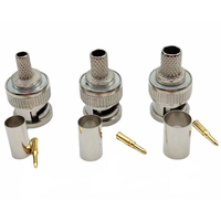 RG59 Câble BNC Connecteur Mâle Adaptateur Standard Durable en Laiton avec Impédance 75 Ohm pour Soudage Électron DC Monophasé