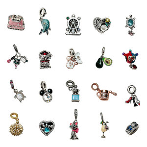 Venta Directa de Fábrica, Accesorios DIY, Cuentas Sueltas de Plata 925, Corazón Brillante, Materiales de Joyería Hechos a Mano, Venta al Por Mayor - Product Image 1