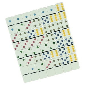 Kaile Bộ Đồ Chơi Gạch Domino Urê Trắng Có Chấm Màu 6 28 Hộp Thiếc Nhà Máy Chất Lượng Cao Cho Trò Chơi Sòng Bạc - Product Image 2