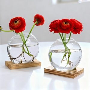 <span class=keywords><strong>Vaso</strong></span> <span class=keywords><strong>in</strong></span> <span class=keywords><strong>Vetro</strong></span> Trasparente Creativo Europeo Rotondo per Coltura Idroponica <span class=keywords><strong>di</strong></span> <span class=keywords><strong>Piante</strong></span> e Fiori per Soggiorno e Ufficio - Product Image 5