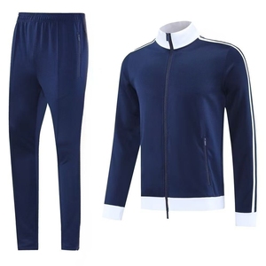 Setelan Training Sepak Bola Pria Premium 2025/2026 Bahan Velour dengan Ritsleting, Sweatshirt Kasual untuk Latihan Sepak Bola di Eropa - Product Image 1