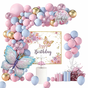 1 Arco <span class=keywords><strong>di</strong></span> Palloncini in Lattice a Forma <span class=keywords><strong>di</strong></span> Macaron, Farfalle in Foglio <span class=keywords><strong>di</strong></span> Alluminio, Poster '<span class=keywords><strong>Buon</strong></span> <span class=keywords><strong>Compleanno</strong></span>', Decorazioni per Feste <span class=keywords><strong>di</strong></span> <span class=keywords><strong>Compleanno</strong></span>, Resistenti per Bambini - Product Image 6