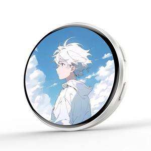 Pin Electrónico Circular LED Intermitente de 1.7 Pulgadas con Pantalla HD para Fotos, GIFs, Animaciones y Videos, Personalizado con Diseño de Anime o Dibujos Animados - Product Image 1