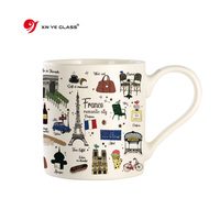 Fabricant en gros 11 Oz porcelaine blanche personnalisée logo personnalisé imprimé noël sublimation tasse en céramique vierge tasses à café
