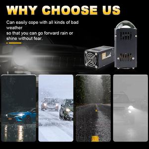 Système d'éclairage automobile à LED K118, phare à LED, lentille bi-lentille de 1,8 pouce, faisceau haut et bas, 4000 lm, 40 W, lentille de projecteur LED laser pour voitures universelles - Product Image 5