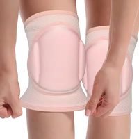 Éponge épaisse antidérapante Beige/noir Pole Dance Grip collant Silicone genouillères Compression ouverture conception danse éponge genouillères