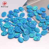 Redleaf bijoux haute qualité opale gemmes poire forme cabochon dos plat synthétique en vrac couleur opale gemmes