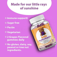 Gommes multivitaminées naturelles pour enfants ODM/OEM avec plusieurs nutriments pour soutenir le système immunitaire des enfants