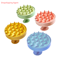 Dropshipping Products 2025 Portable Silicone Scalp Massage Brush Hair Shower Comb avec Professional Order Fulfillment