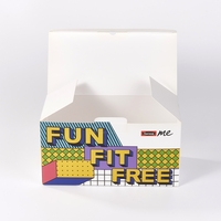 Boîte d'emballage cadeau vide en carton blanc recyclé, entièrement imprimée, avec fermeture automatique, motif graphique tendance, pour compléments alimentaires