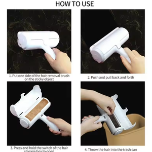 Cepillo Quitapelusas Reutilizable de ABS Ecológico de 6 Colores para Mascotas, Cepillo para Sofás y Alfombras, Rodillo Quitapelusas para Perros y Gatos - Product Image 3