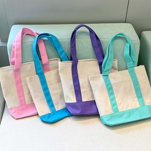2025 Custom Borduurlogo Kleine Mini Mint Blauw Roze Snoepkleur Gift Katoen Canvas Boodschappentas - Product Image 2