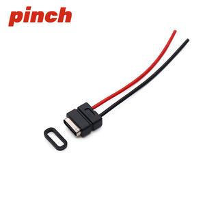 Connecteur femelle de type C 2P avec interface de câble pour station de charge de téléphone portable, accessoire de bricolage, prise de rechargement - Product Image 2