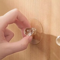 Poignée de meuble moderne minimaliste détachable à ventouse sans perçage ; Poignée autocollante pour portes coulissantes de cuisine