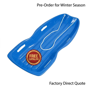 Toboggan familial ovale long pour la plage, pas besoin de neige, tout-terrain, en <span class=keywords><strong>plastique</strong></span> avec poignées, capacité 120 kg, robuste en HDPE, jouet d'extérieur estival - Product Image 6