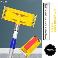 Outil de pose de ruban adhésif professionnel de qualité supérieure, multifonctionnel, universel, rotatif, télescopique, pour plaques de plâtre