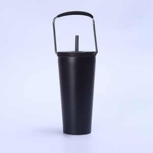 Vaso Térmico de Acero Inoxidable con Aislamiento al Vacío, con Pajita y Asa, 20oz, Taza de Viaje para Auto, Oficina y Aire Libre - Product Image 2