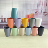 Tasses en plastique incassables en verre à boire 12 oz tasses à café en paille de blé tasses tasse à thé réutilisable