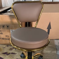Chaise pivotante moderne imperméable en PU facile à ranger, confortable, avec cadre en acier inoxydable pour bureau, hôtel, salon, clinique, bureau, côté table