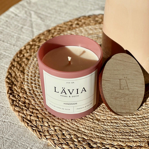 AIKUN Luxury Soy Wax & Beeswax Eco-Friendly Handmade Glass Vessel <b>Candle</b> with Wood <b>Wick</b> Floral Scent for Holiday Gift Packaging - Product Image 1