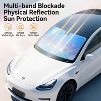 Accessoires automobiles : Pare-soleil laser rétractable et pliable pour pare-brise avant, style simple, couleur unie