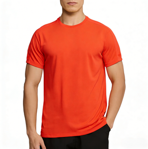 Camiseta Casual de Alta Calidad para Hombre, 100% Poliéster, Diseño Sólido, Secado Rápido, Transpirable, Manga Corta - Product Image 1