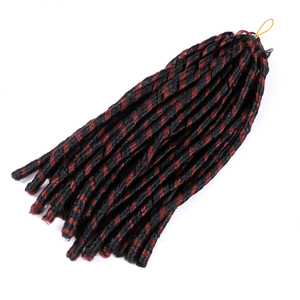 Approvisionnement direct usine Tresses africaines au crochet ajourées 14 pouces 70g 15 brins Fibre basse température Trame simple - Product Image 2