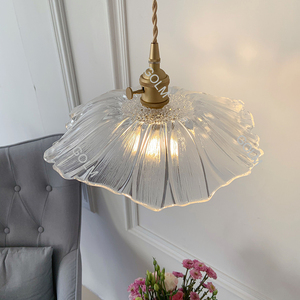 오리지널 디자인 AC110V AC220V 북유럽풍 로맨틱 플라워 투명 유리 <span class=keywords><strong>LED</strong></span> 샹들리에 E27 홀더 금속 프레임 펜던트 샹들리에 - Product Image 1