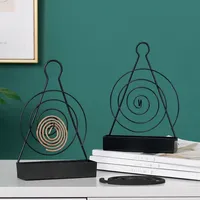 Porte-bobine anti-moustique en spirale en fer avec cadre anti-moustique Porte-encens anti-insectes vente en gros
