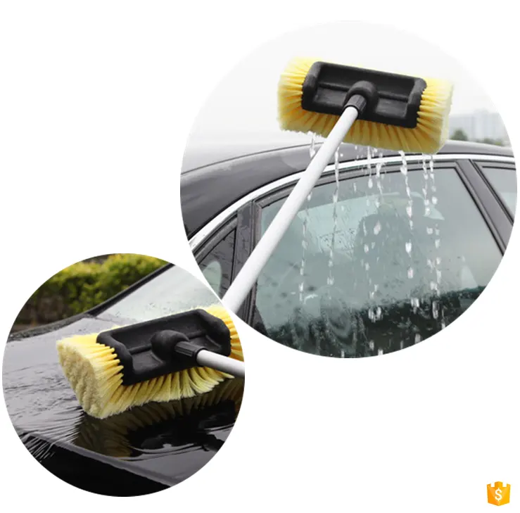 Brosses de lavage de voiture multi-angle, brosse de fenêtre de voiture d'écoulement d'eau