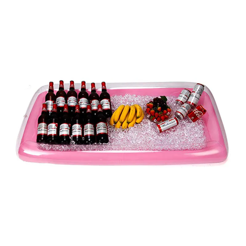 Aufblasbare Eis-Servier bar kühler für Partys Food Drink Salat buffet mit Netz abdeckung für Picknick im Innen-und Außen pool Luau