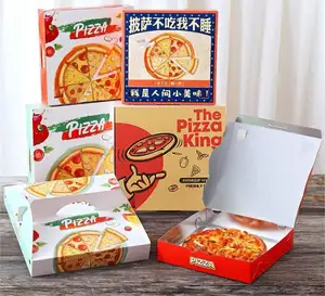 Disposable 7/8/9/10/12 inch Retro American Style Pizza Thermal Packing Box Thickened Aluminum Film Insulation